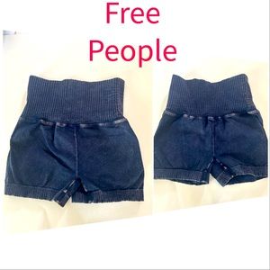 FREE PEOPLE GOOD KARMA SHORTS Deepest Navy $48 NEW